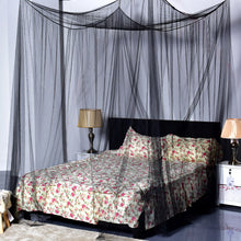 Load image into Gallery viewer, 4 Corner Post Bed Canopy Mosquito Net Full Queen King Size Netting Bedding Black