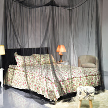 Load image into Gallery viewer, 4 Corner Post Bed Canopy Mosquito Net Full Queen King Size Netting Bedding Black