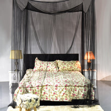 Load image into Gallery viewer, 4 Corner Post Bed Canopy Mosquito Net Full Queen King Size Netting Bedding Black
